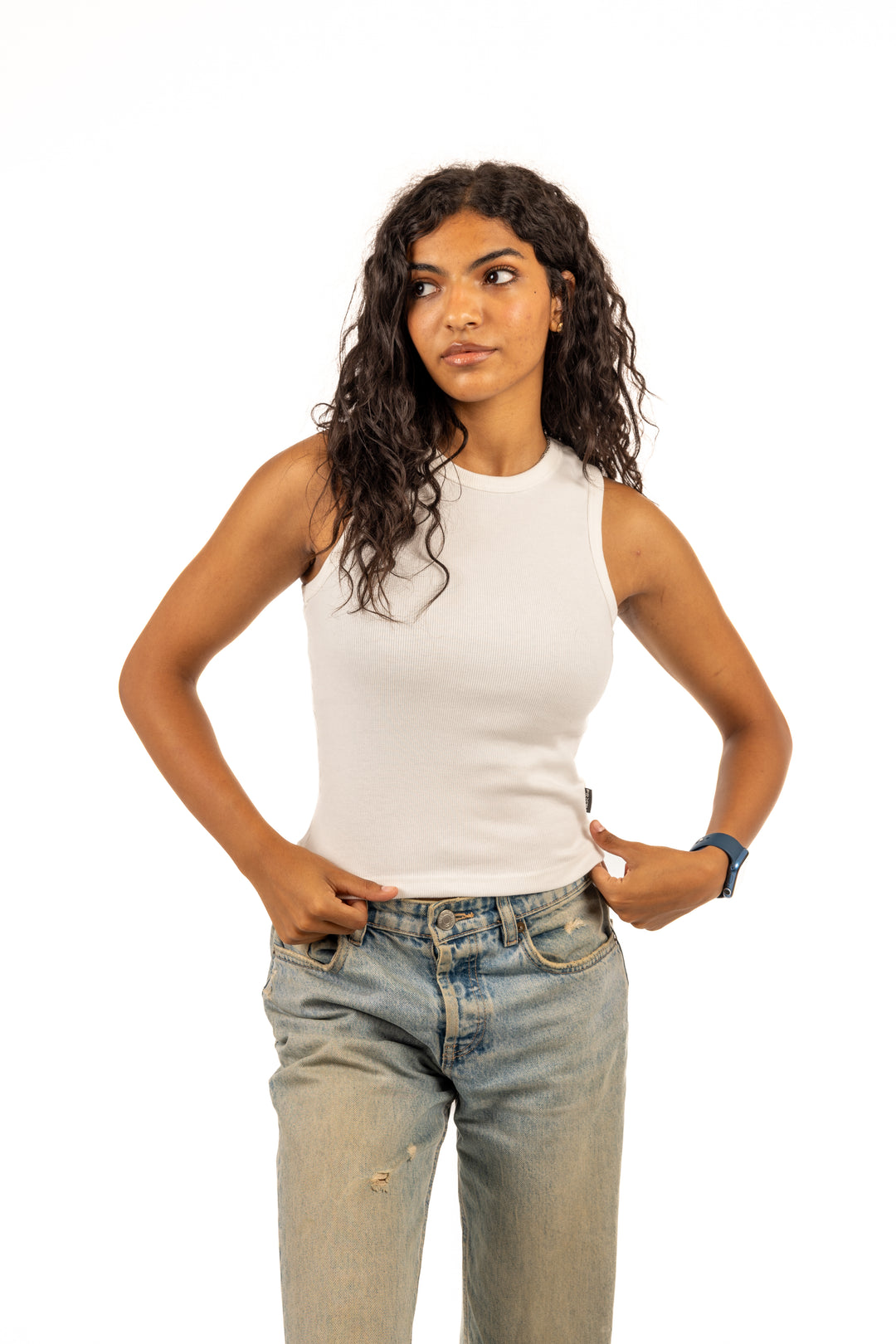 PRYZM Women Cotton-Rib Tank Top