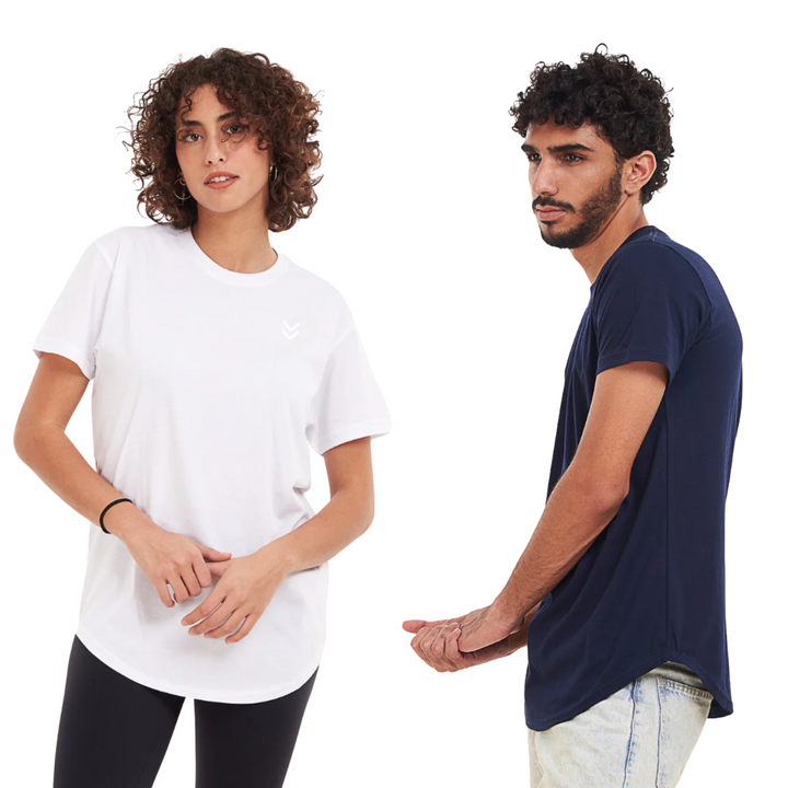 365 Curved Hem Cotton Tshirt