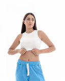 PRYZM Women Cotton-Rib Cropped Tank Top