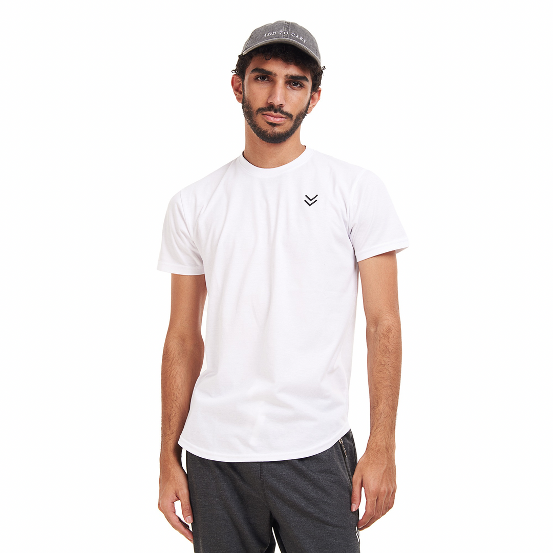 365 Curved Hem Cotton Tshirt